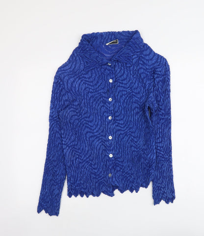 Womens UK Size 18 Gerry Weber Blue Basic Button-Up
