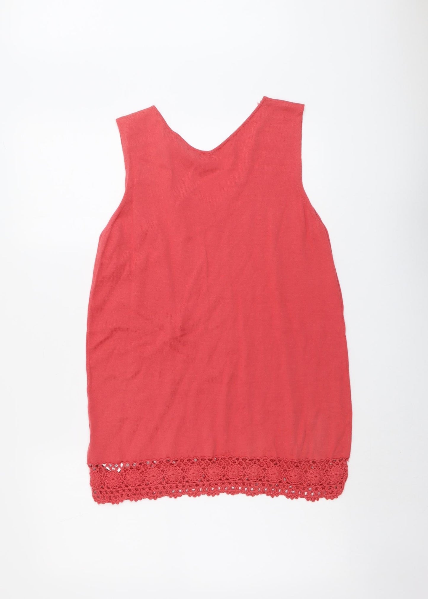 Womens UK Size 10 Dorothy Perkins Pink Basic Tank
