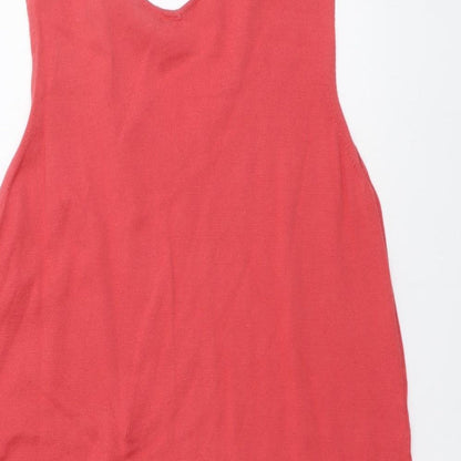 Womens UK Size 10 Dorothy Perkins Pink Basic Tank