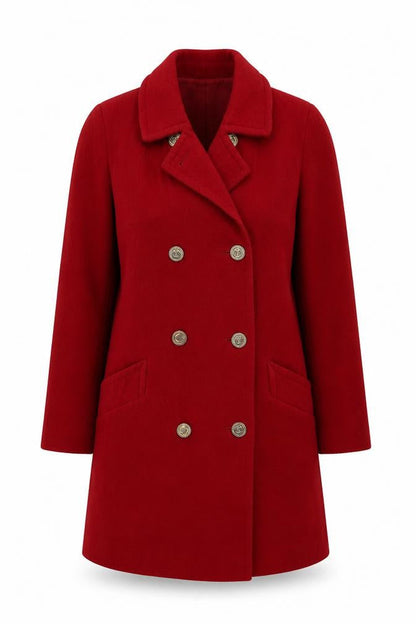 Womens UK Size 10 Astraka Red Pea Coat