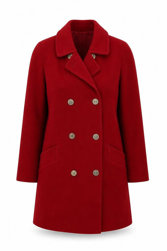 Womens UK Size 10 Astraka Red Pea Coat