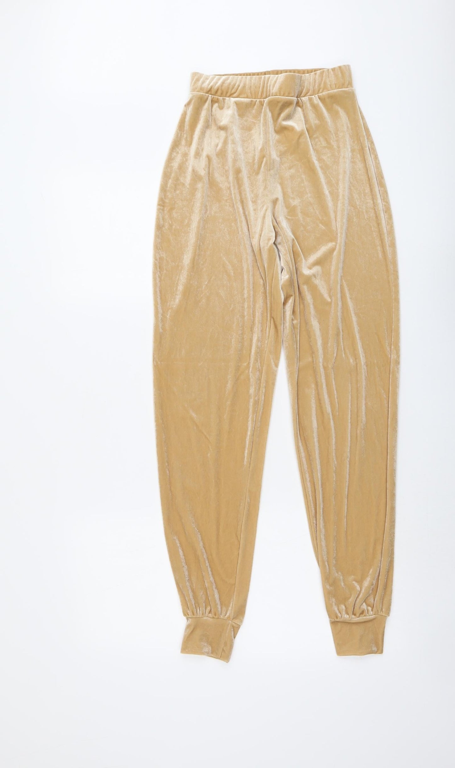 New Look Womens Beige Polyester Trousers Size 6 L30 in Regular