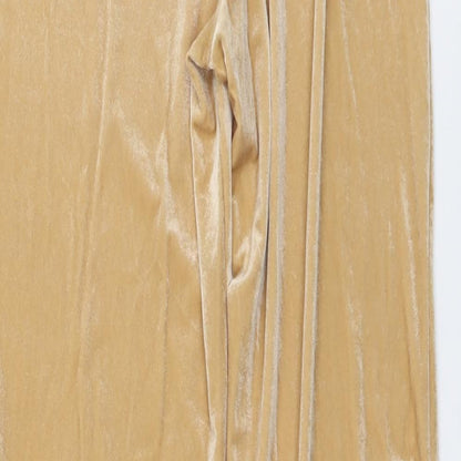 New Look Womens Beige Polyester Trousers Size 6 L30 in Regular