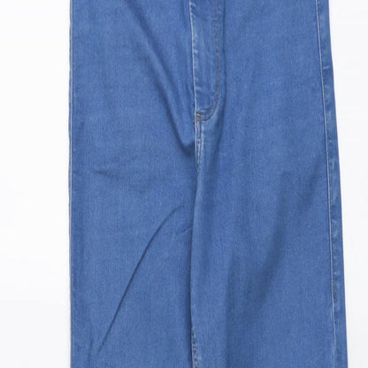 Topshop Womens Blue Cotton Jegging Jeans Size 28 in L27 in Regular Button