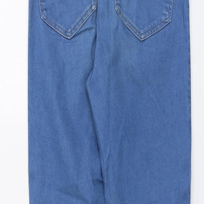 Topshop Womens Blue Cotton Jegging Jeans Size 28 in L27 in Regular Button