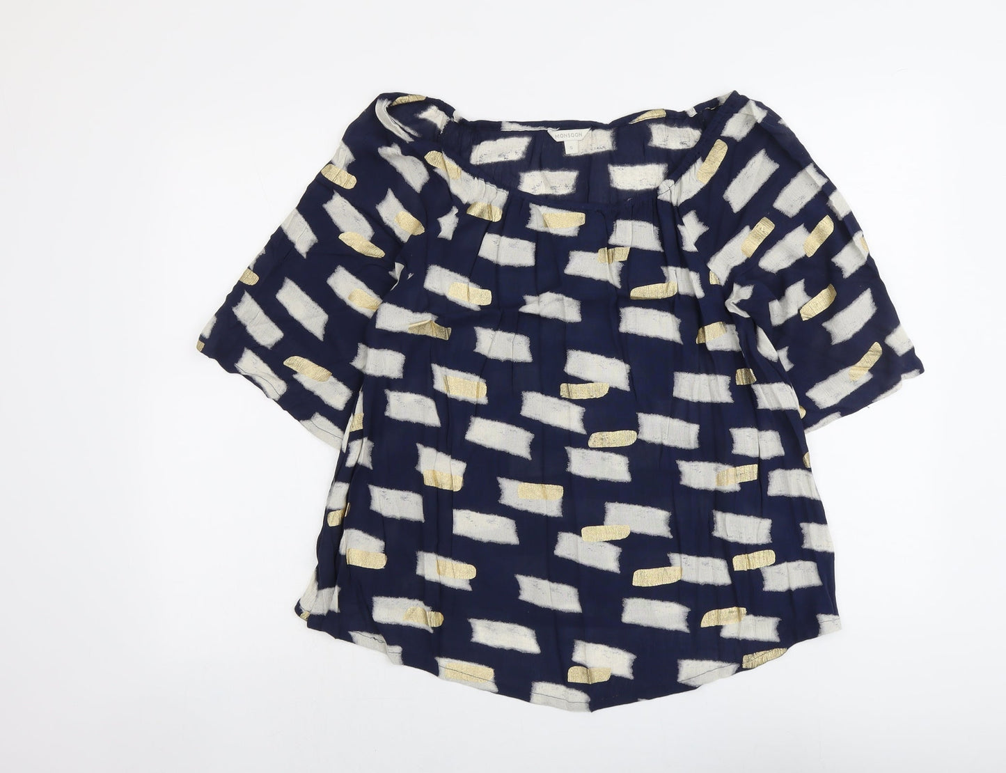 Womens UK Size S Monsoon Black Basic Blouse
