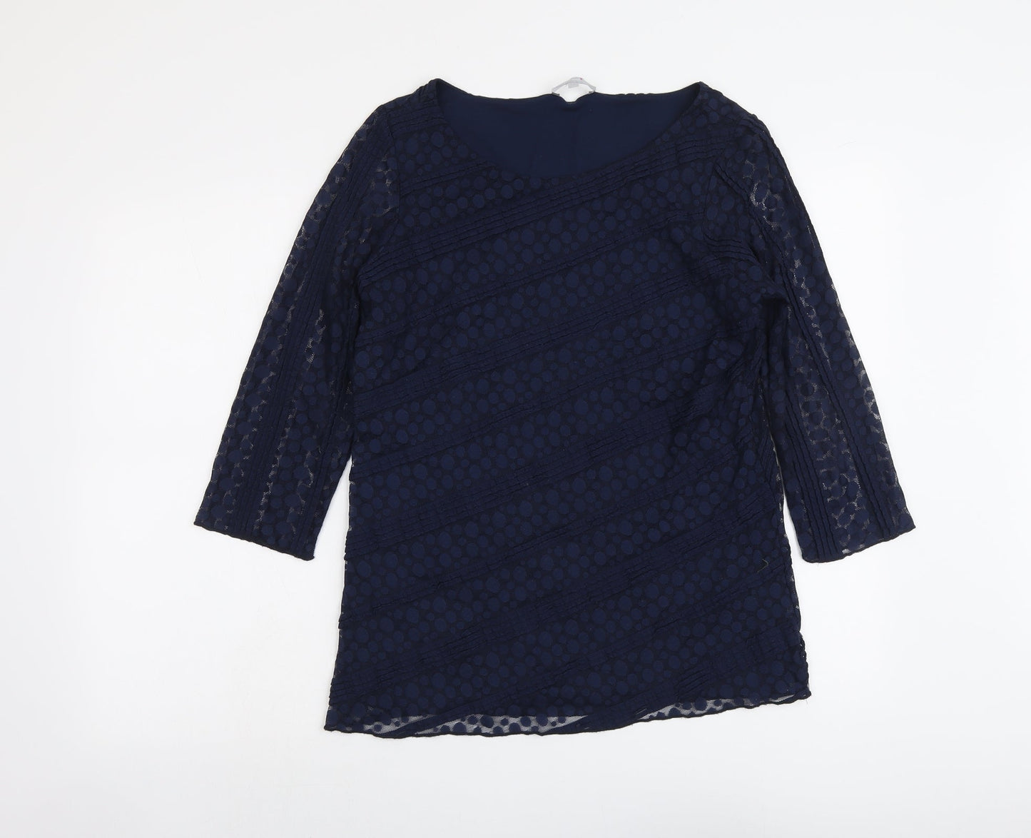 Womens UK Size 14 Per Una Blue Basic Blouse
