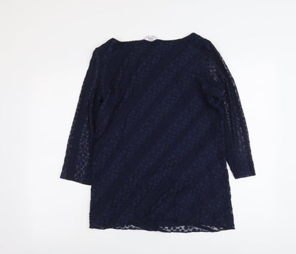 Womens UK Size 14 Per Una Blue Basic Blouse