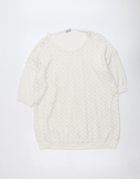Womens UK Size 20 Damart Ivory Shrug Jumper
