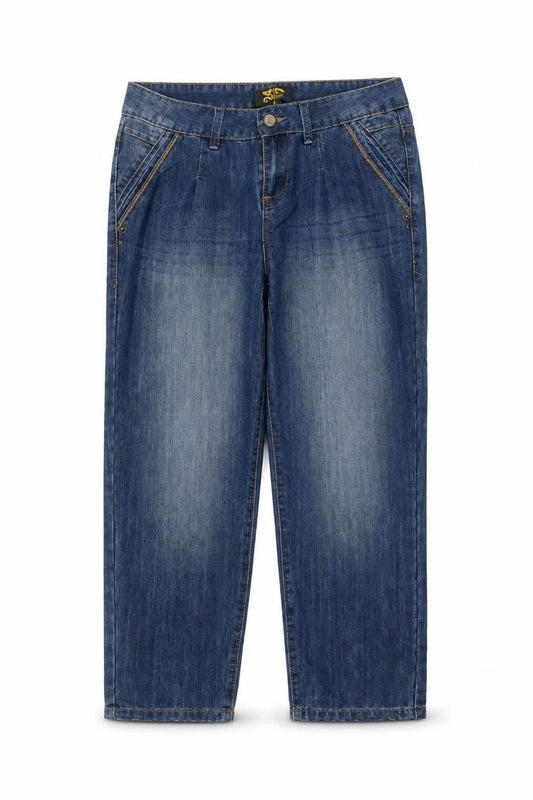 Authentic Denim Womens Blue Cotton Straight Jeans Size 10 L23 in Regular Button