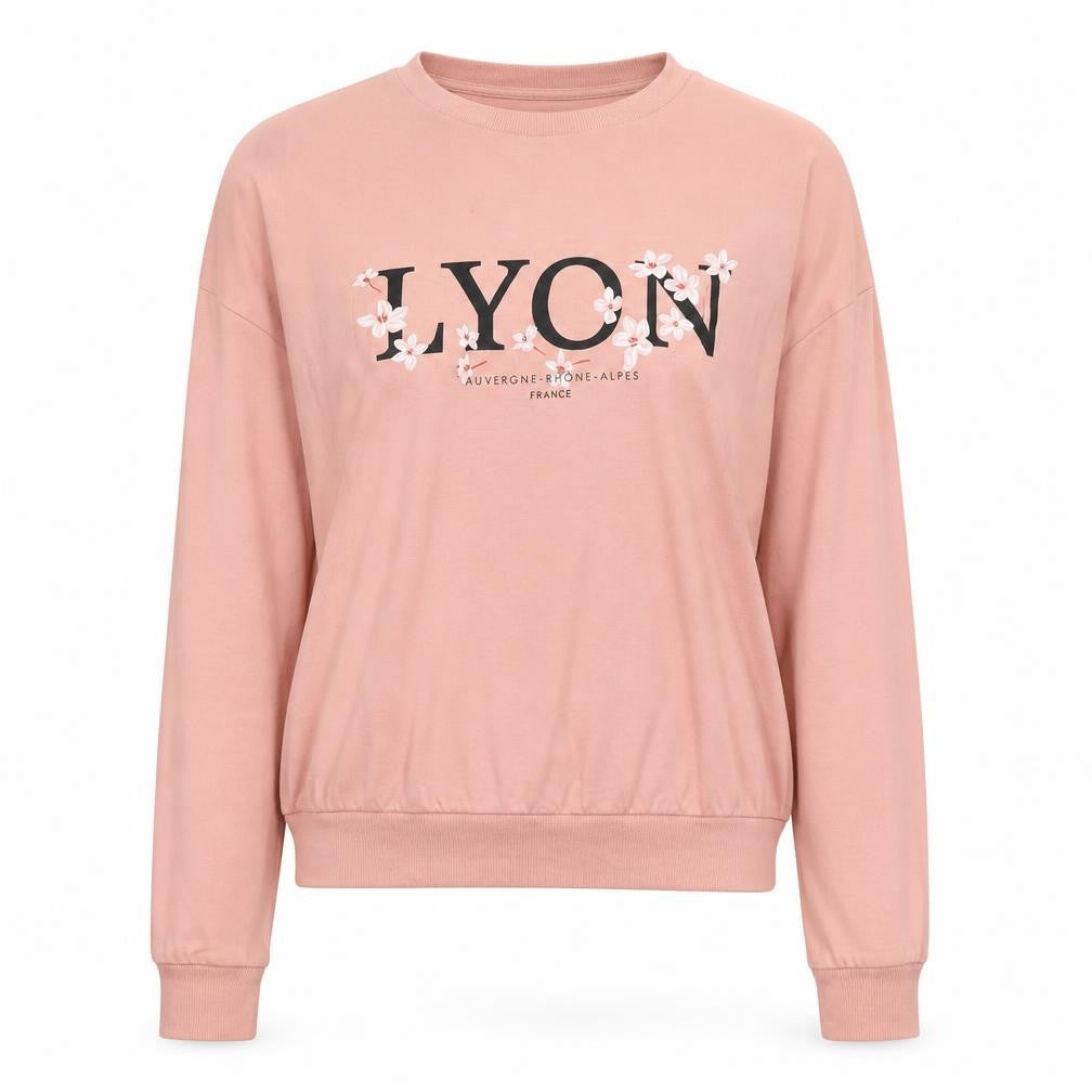 Womens UK Size M H&M Pink Pullover Sweatshirt
