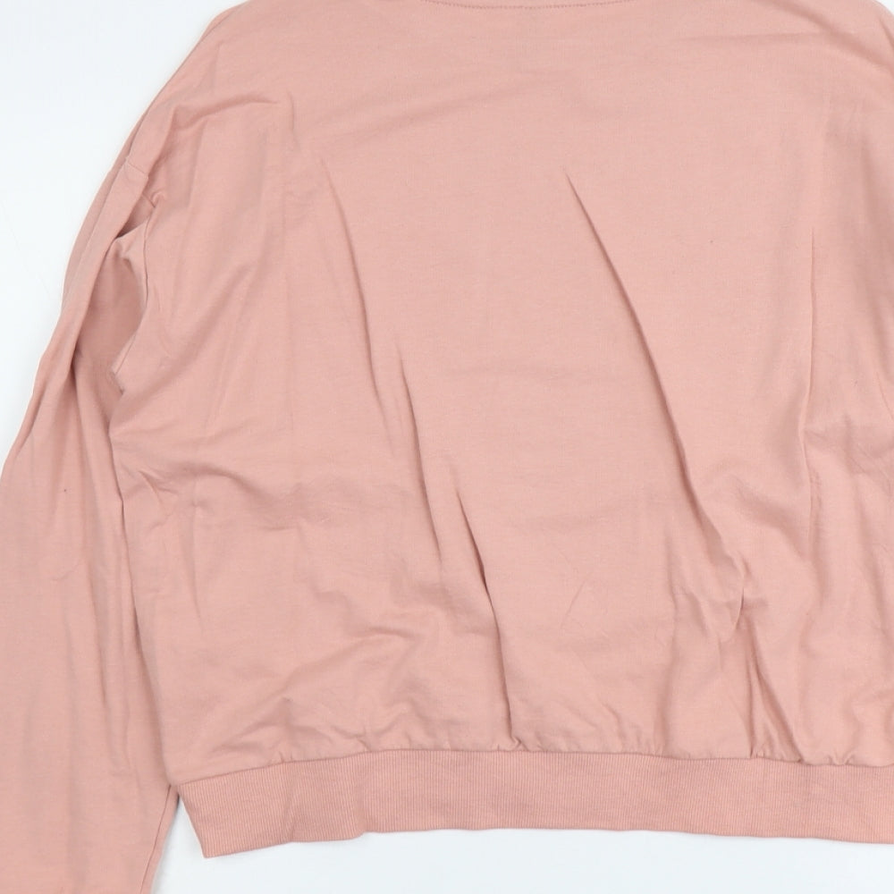 H&M Womens Pink Cotton Pullover Sweatshirt Size M Pullover - Lyon