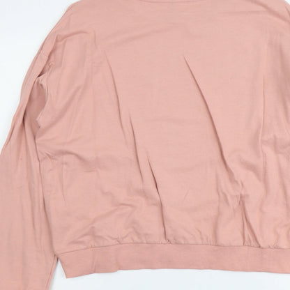 H&M Womens Pink Cotton Pullover Sweatshirt Size M Pullover - Lyon