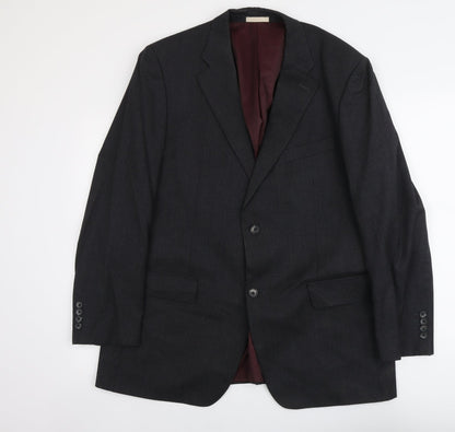Mens UK Size L Greenwoods Regular Grey Suit Jacket