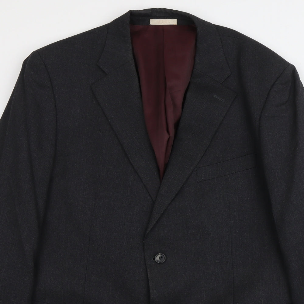 Mens UK Size L Greenwoods Regular Grey Suit Jacket