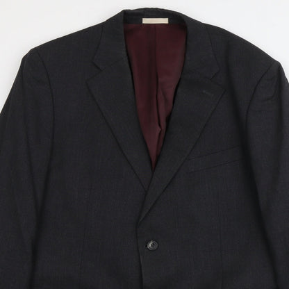 Mens UK Size L Greenwoods Regular Grey Suit Jacket