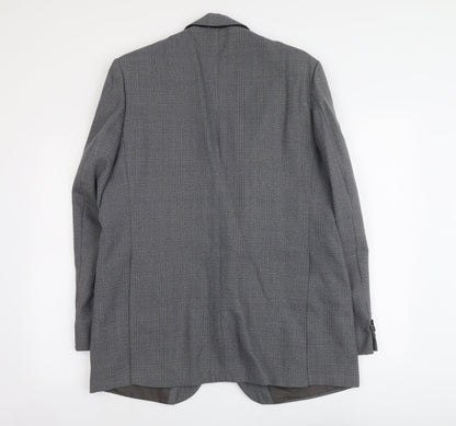 Mens UK Size L Trevira Regular Grey Suit Jacket