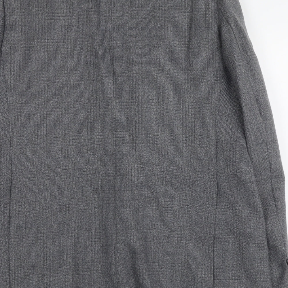 Mens UK Size L Trevira Regular Grey Suit Jacket
