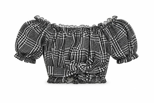 Womens UK Size 8 I SAW IT FIRST Black Cropped Blouse