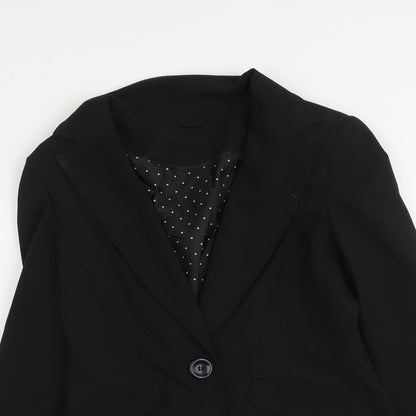 Dorothy Perkins Womens Black Polyester Jacket Blazer Size 8