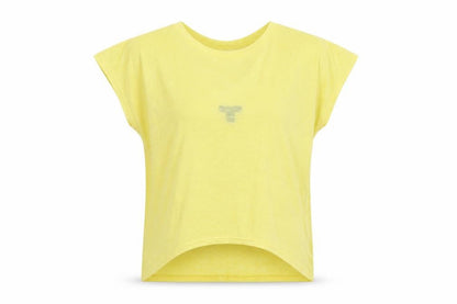 Womens UK Size M New Look Yellow Basic T-Shirt