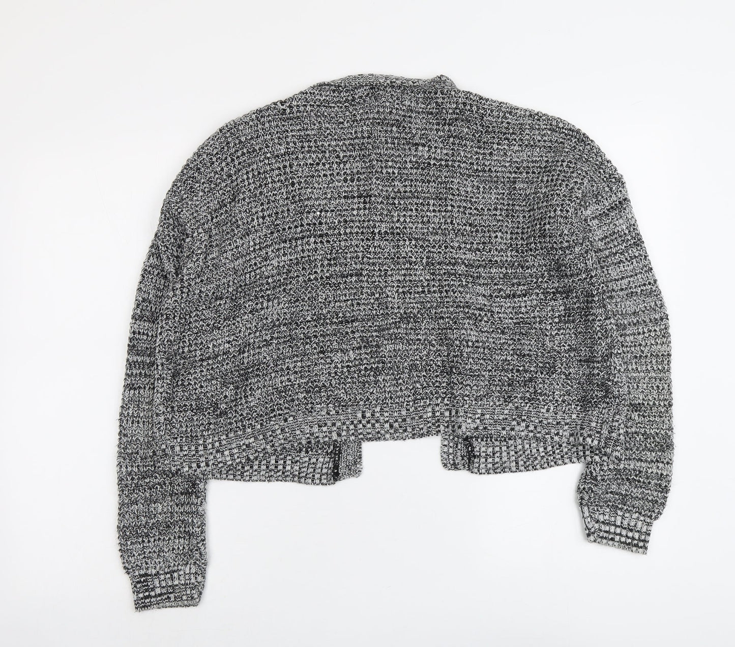 Boohoo Womens Grey V-Neck Acrylic Cardigan Jumper Size M