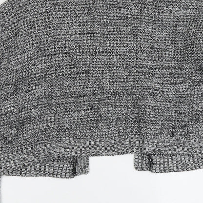 Boohoo Womens Grey V-Neck Acrylic Cardigan Jumper Size M