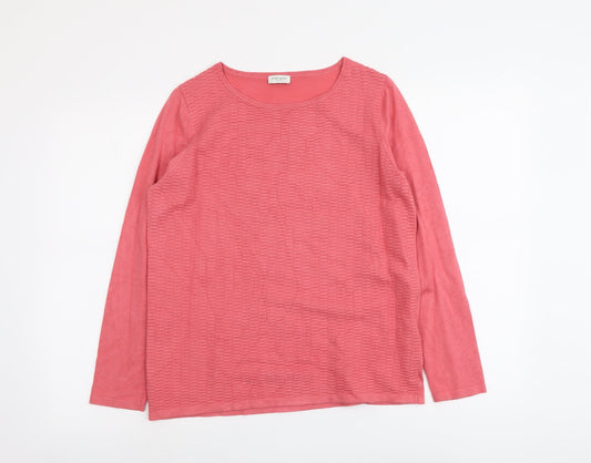 Gerry Weber Womens Pink Round Neck Viscose Pullover Jumper Size 8