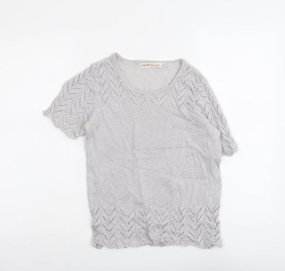 Womens UK Size S EWM Silver Pullover Jumper