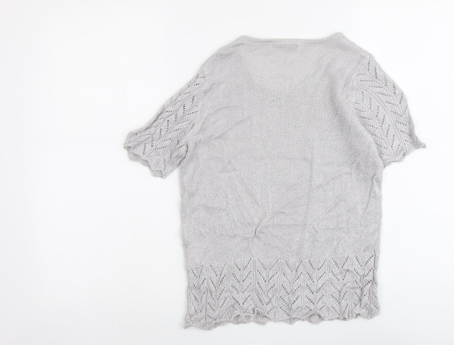 Womens UK Size S EWM Silver Pullover Jumper