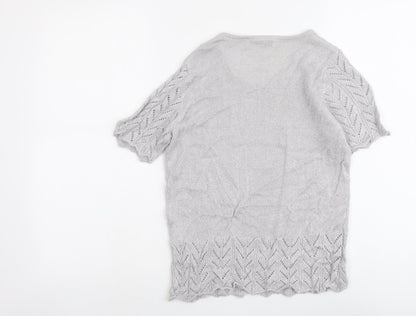 Womens UK Size S EWM Silver Pullover Jumper