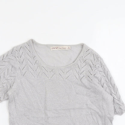 Womens UK Size S EWM Silver Pullover Jumper