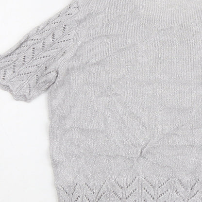 Womens UK Size S EWM Silver Pullover Jumper