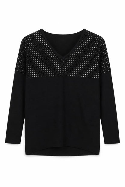 Womens UK Size S Quiz Black Pullover Jumper