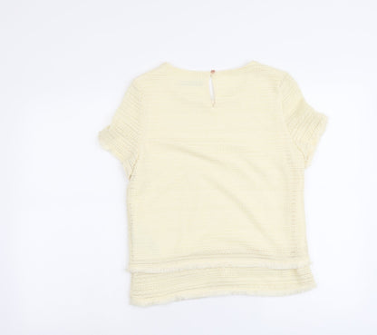 Womens UK Size 10 Marks and Spencer Ivory Basic T-Shirt