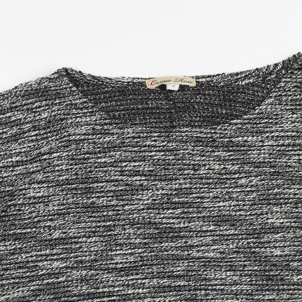 Womens UK Size 12 Cameo Rose Grey Pullover Jumper