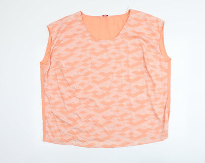 Womens UK Size 28 Marisota Orange Basic Blouse