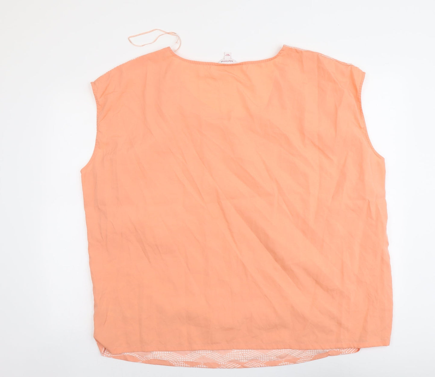 Womens UK Size 28 Marisota Orange Basic Blouse