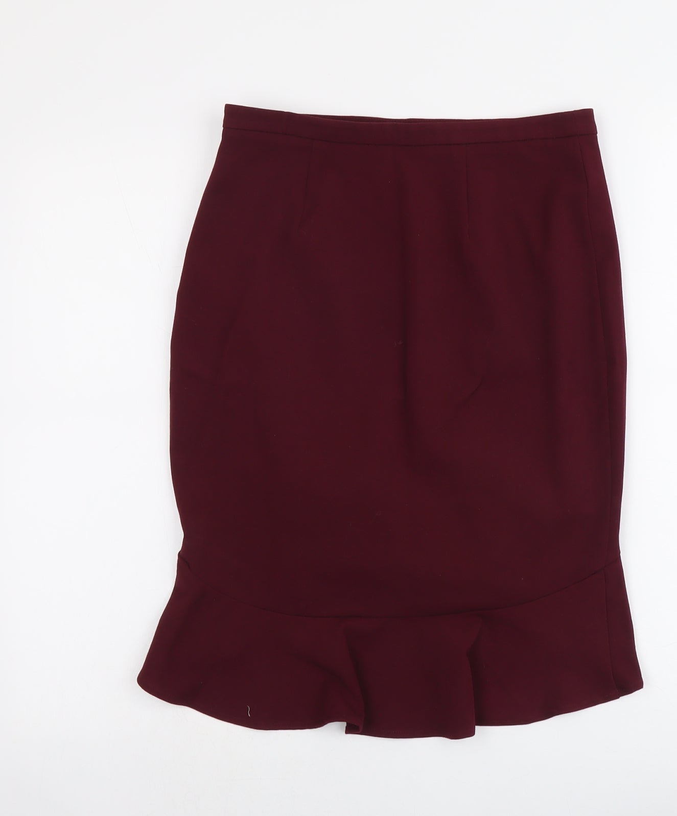 FOREVER 21 Womens Purple Polyester Trumpet Skirt Size M Zip