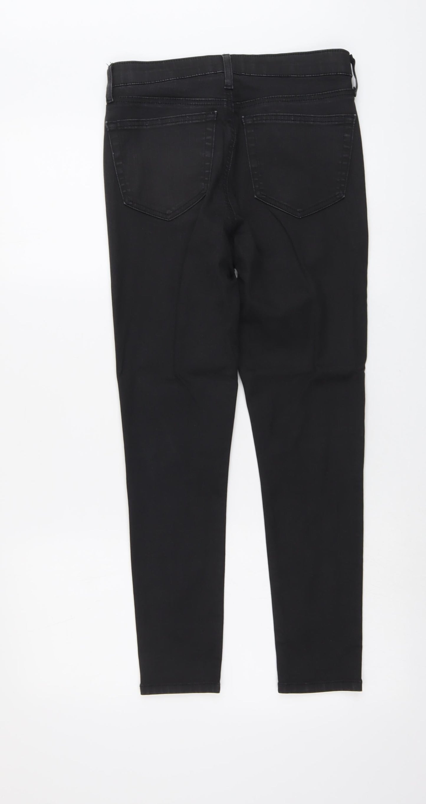 Topshop Womens Black Polyester Skinny Jeans Size 28 in L26 in Regular Button