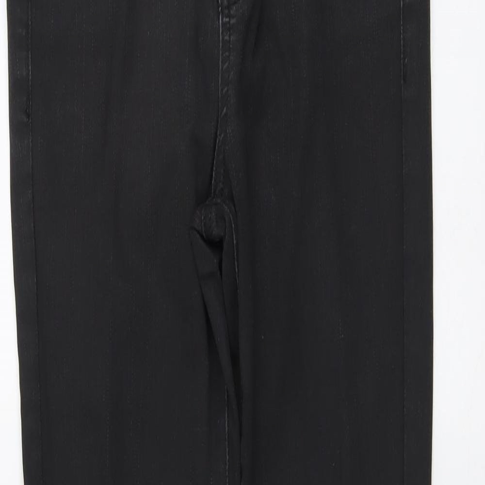 Topshop Womens Black Polyester Skinny Jeans Size 28 in L26 in Regular Button