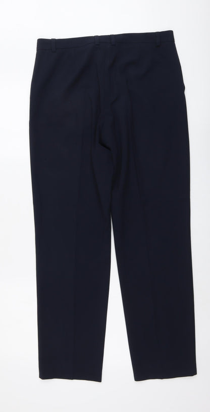 Womens UK Size 12 Marks and Spencer Regular Fit  Blue Trousers