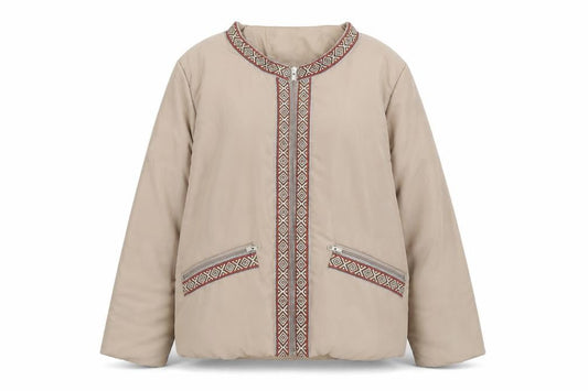 Womens UK Size 10 Gabriella Vicenga Beige Jacket