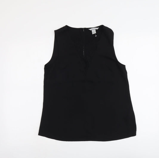 Womens UK Size 8 H&M Black Basic Tank
