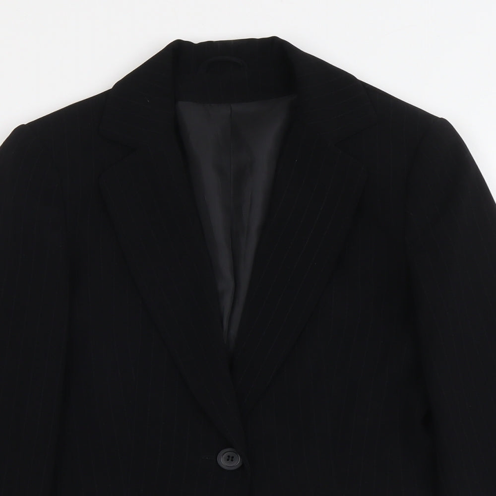 New Look Womens Black Polyester Jacket Suit Jacket Size 10