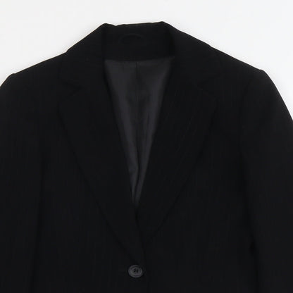 New Look Womens Black Polyester Jacket Suit Jacket Size 10