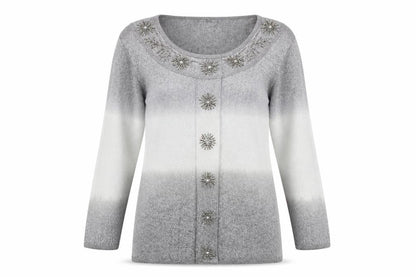 Womens UK Size 8 Sky Designs Silver Pullover Jumper