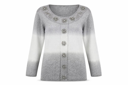 Womens UK Size 8 Sky Designs Silver Pullover Jumper