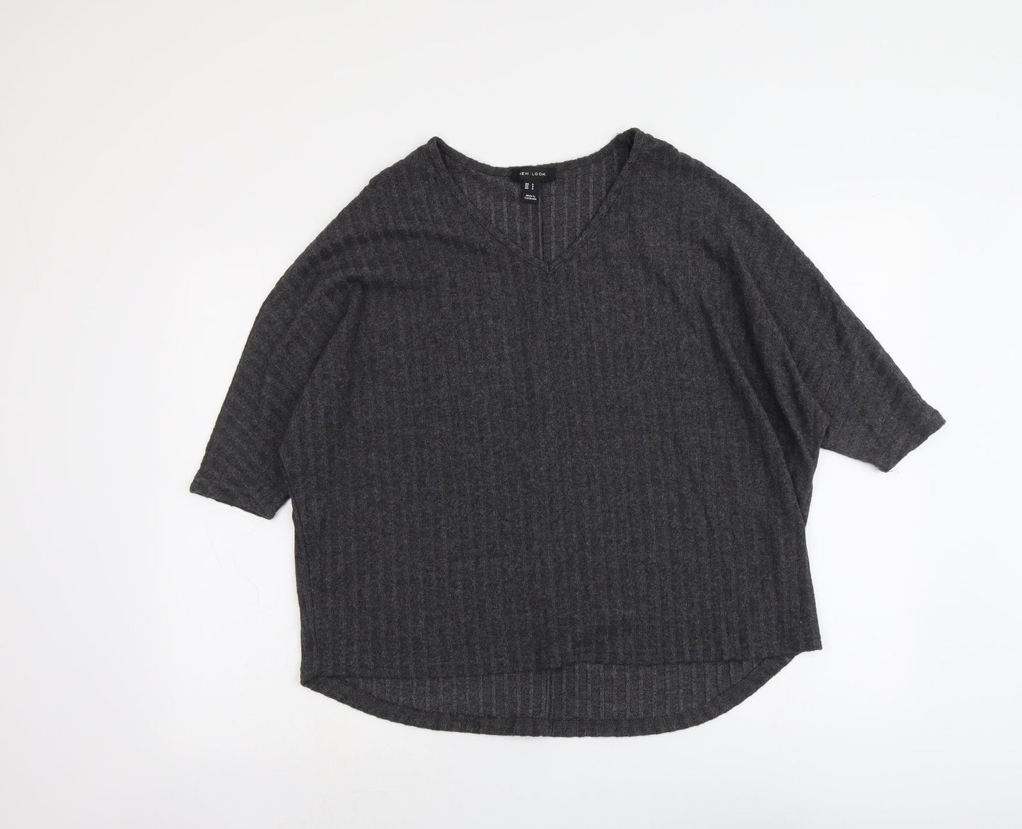 Womens UK Size S New Look Grey Pullover Jumper