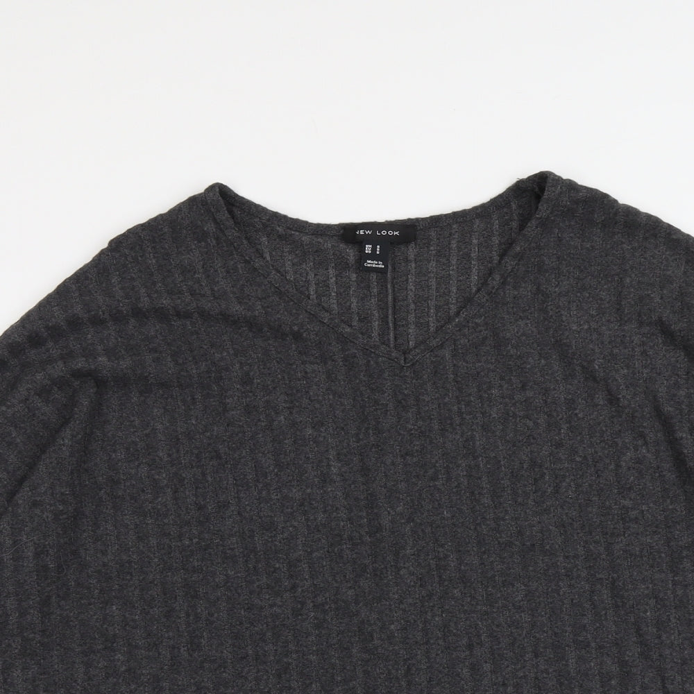 Womens UK Size S New Look Grey Pullover Jumper